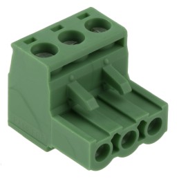 1 pcs - Phoenix Contact 5.08mm Pitch 3 Way Pluggable Terminal Block, Plug, Plug-In, Screw Termination