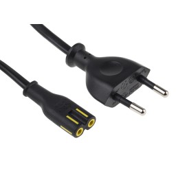 1 pcs - RS PRO IEC C7 Socket to Type C Europlug Plug Power Cord, 0.5m