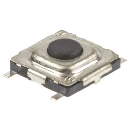 1 pcs - Black Tactile Switch, SPST 20 mA 0.3mm Surface Mount