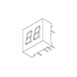10 pcs : LDD-F304NI-RA - LED Displays & Accessories .3' Dual Right Angle Red