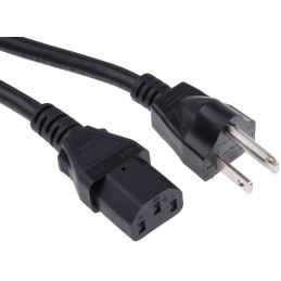 1 pcs - RS PRO IEC C13 Socket to Type B US Plug Plug Power Cord, 2m