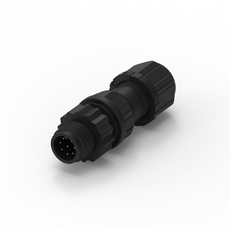 10 pcs - Wurth Elektronik Circular Connector, 8 Contacts, Cable Mount, M12 Connector, Plug, Male, IP68, WR-CIRC Series