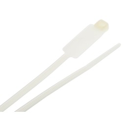 1 Bag of 100 - RS PRO Cable Tie Cable Markers, Natural