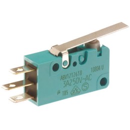 1 pcs - Panasonic Hinge Lever Micro Switch, Tab Terminal, 3 A @ 250 V ac, SP-CO, IP50