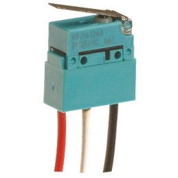 1 pcs - Panasonic Hinge Lever Micro Switch, Pre-wired Terminal, 1 A @ 30 V dc, SP-CO, IP67