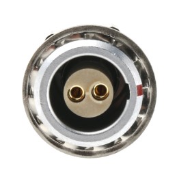 1 pcs - Lemo Circular Connector, 2 Contacts, Panel Mount, Socket, Female, IP50, 0B Series