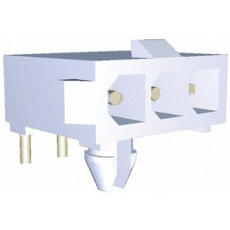 1 pcs - TE Connectivity Mini-Universal MATE-N-LOK Series Right Angle Through Hole PCB Header, 3 Contact(s), 4.14mm Pitch, 1
