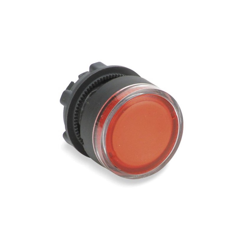 1 pcs - Schneider Electric Harmony XB5 Series Red Illuminated Momentary Push Button Head, 22mm Cutout, IP66, IP67, IP69K