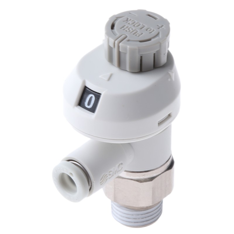 1 pcs - SMC AS Series Threaded Speed Controller, R 1/8 Male Inlet Port x 4mm Tube Outlet Port