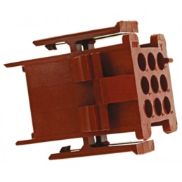 1 pcs - TE Connectivity, Miniature Rectangular II Female Connector Housing, 4.19mm Pitch, 9 Way, 3 Row