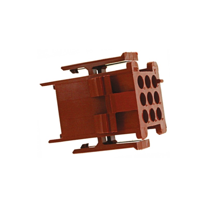 1 pcs - TE Connectivity, Miniature Rectangular II Female Connector Housing, 4.19mm Pitch, 9 Way, 3 Row