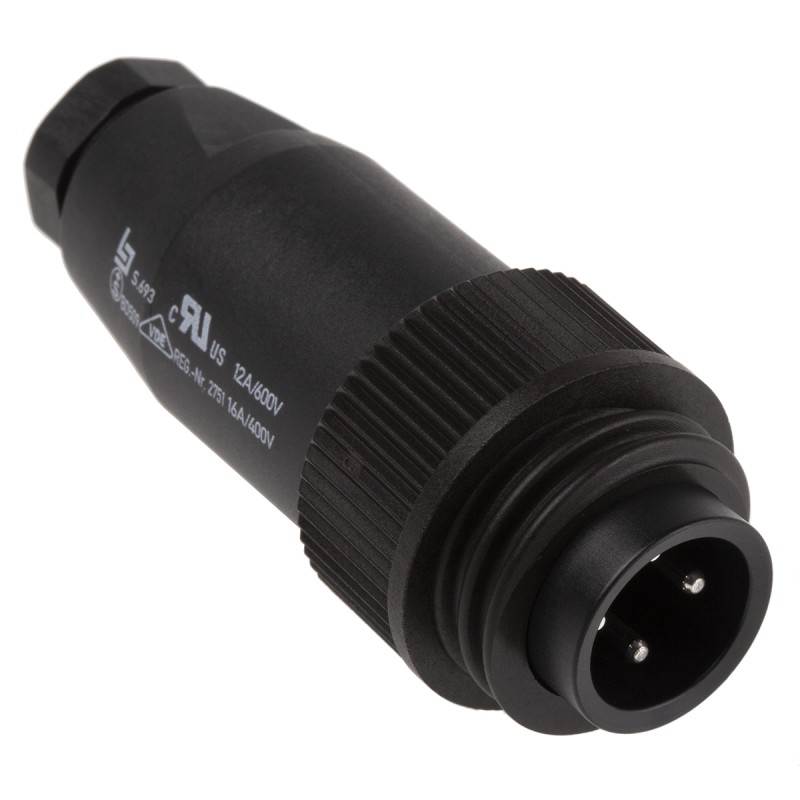 1 pcs - binder Circular Connector, 4 Contacts, Cable Mount, Plug, Male, IP67, 693 Series