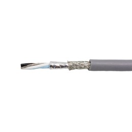 305 pcs - Alpha Wire Twisted Pair Data Cable, 1 Pairs, 0.25 mm², 2 Cores, 24 AWG, Screened, 305m, Grey Sheath