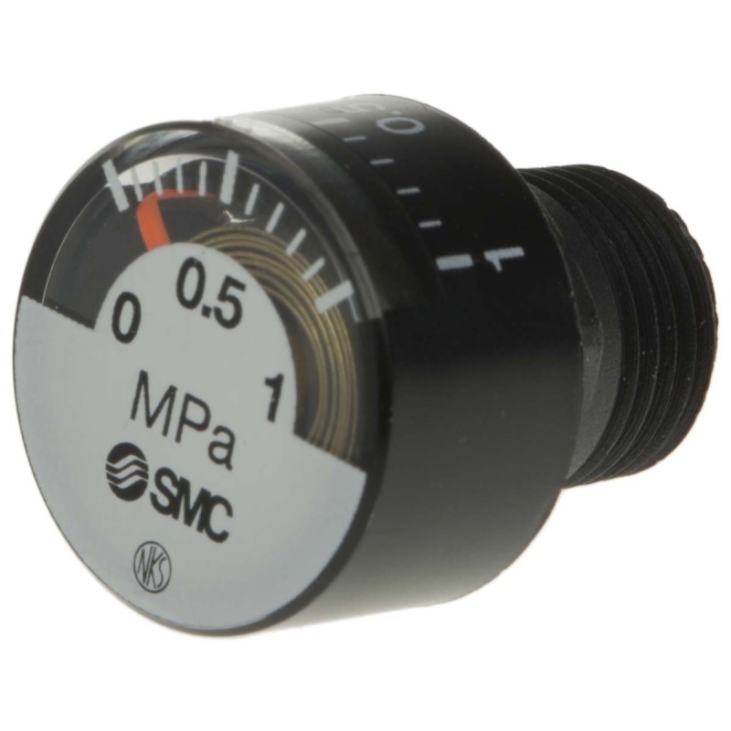 1 pcs - SMC Analogue Pressure Gauge 1MPa Back Entry, G15-10-01, 0MPa min.