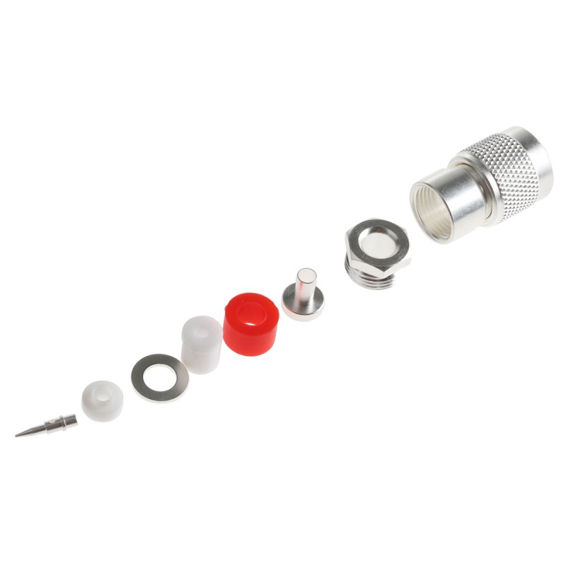 1 pcs - RS PRO, Plug Cable Mount TNC Connector, 50Ω, Solder Termination, Straight Body