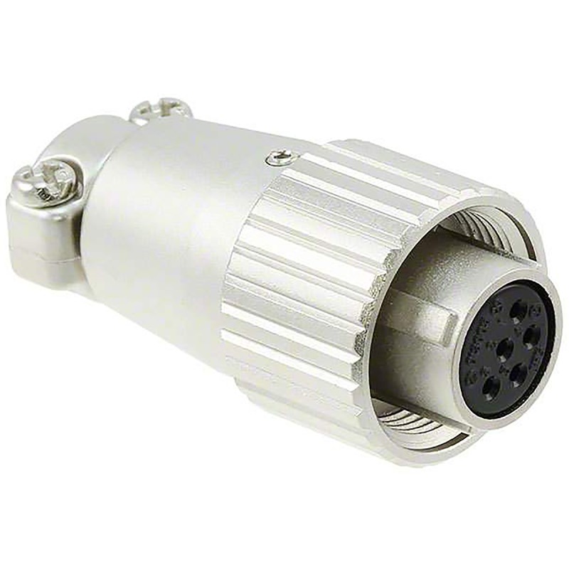 1 pcs - Hirose Circular Connector, 5 Contacts, Cable Mount, Plug, Female, JR Series