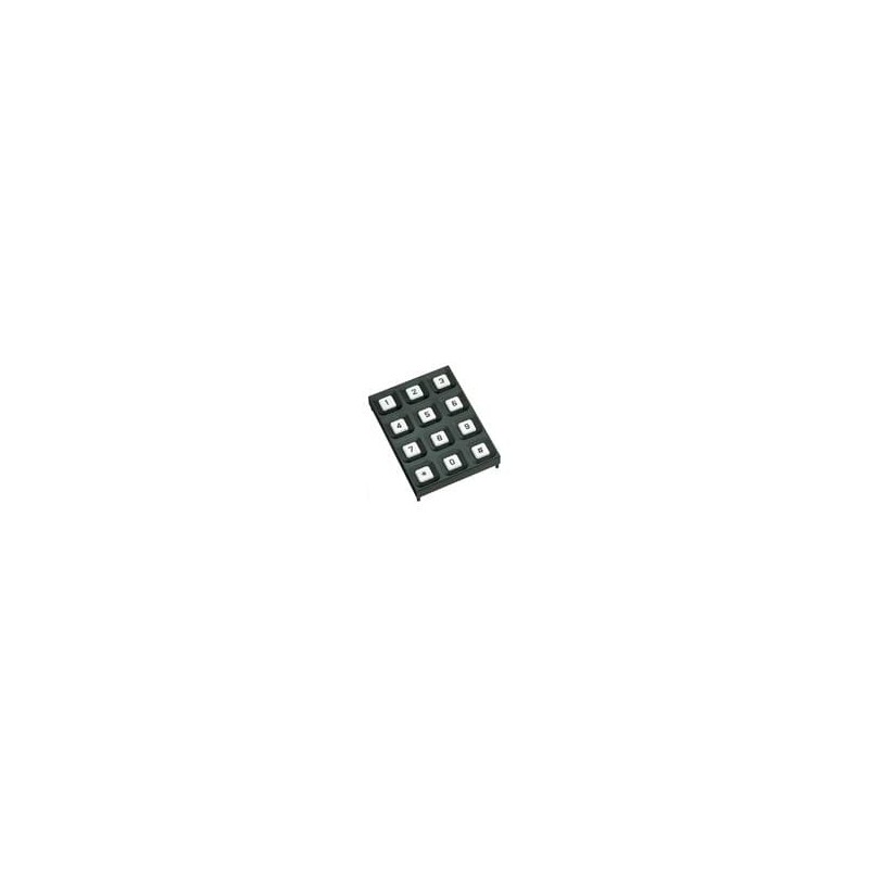 10 pcs : 84BB-1600-A - Switch Bezels / Switch Caps 84S BLK INK/WHT BTN