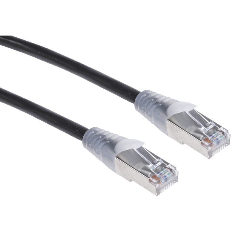 1 pcs - RS PRO Cat5e Male RJ45 to Male RJ45 Ethernet Cable, F/UTP, Black PVC Sheath, 3m