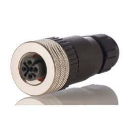 1 pcs - Brad from Molex Circular Connector, 4 Contacts, Cable Mount, M12 Connector, Socket, Female, IP67, Micro-Change Series