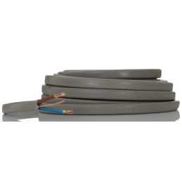 1 Bag of 10 M - RS PRO 2 Core Power Cable, 1 mm², 10m, Grey PVC Sheath, Power, 16A, 300/500 V