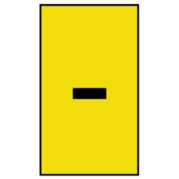 1 Bag of 250 - HellermannTyton Ovalgrip Slide On Cable Markers, Black on Yellow, Pre-printed '-', 1.7 - 3.6mm Cable