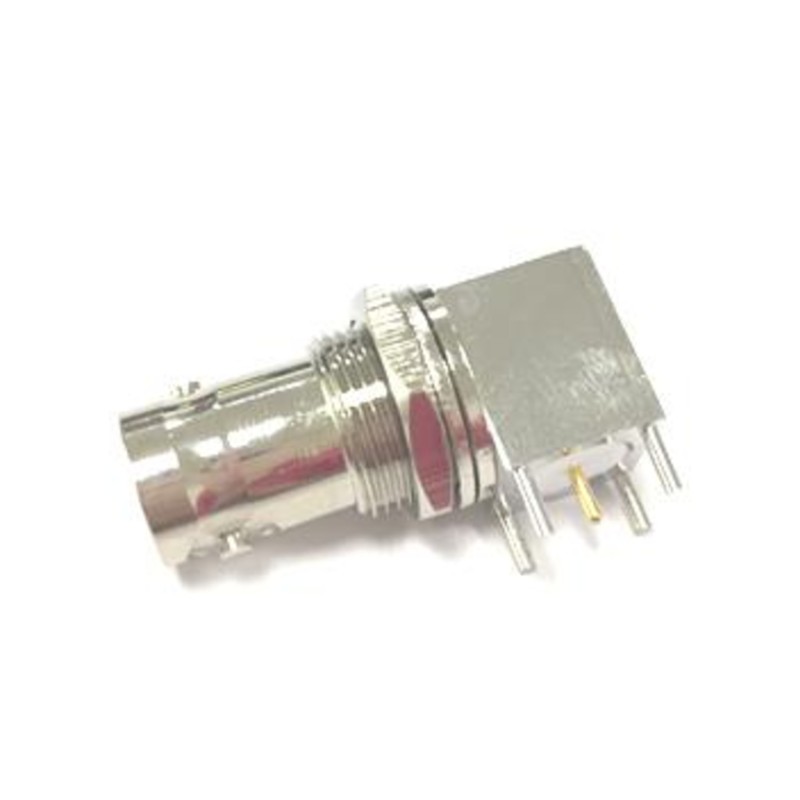 1 pcs - RS PRO, jack PCB Mount BNC Connector, 50Ω, Solder Termination, Right Angle Body