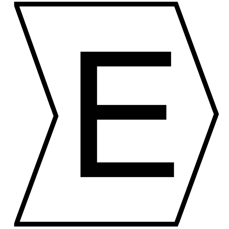 1 Bag of 250 - HellermannTyton Helagrip Slide On Cable Marker, Black on White, Pre-printed 'E', 2 - 5mm Cable