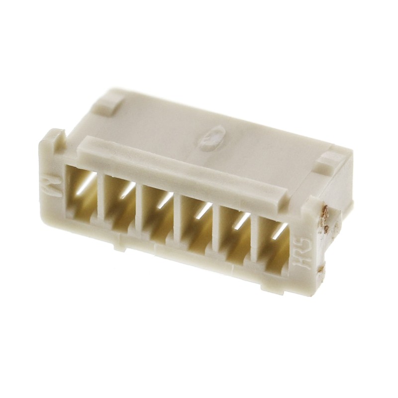 10 pcs - Hirose, DF13 Male Connector Housing, 1.25mm Pitch, 6 Way, 1 Row