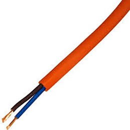 1 Reel of 100 M - RS PRO 2 Core Power Cable, 1.5 mm², 100m, Orange PVC Sheath, 3182Y, 15 A, 500 V