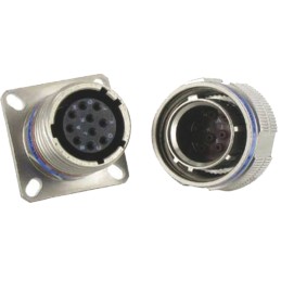 1 pcs - Amphenol Socapex, TV 37 Way MIL Spec Circular Connector Receptacle, Pin Contacts,Shell Size 15, Screw Coupling,