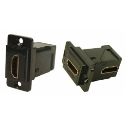 1 pcs - RS PRO 35.3 x 19 x 35.5 mm 19 Way Female Right Angle Feedthrough HDMI Connector