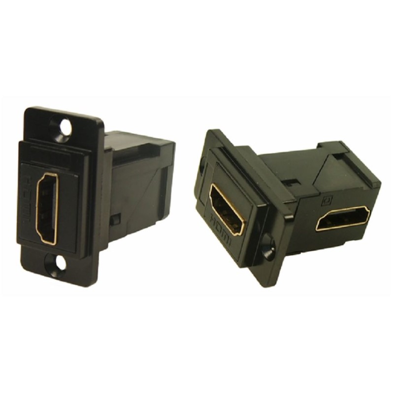 1 pcs - RS PRO 35.3 x 19 x 35.5 mm 19 Way Female Right Angle Feedthrough HDMI Connector