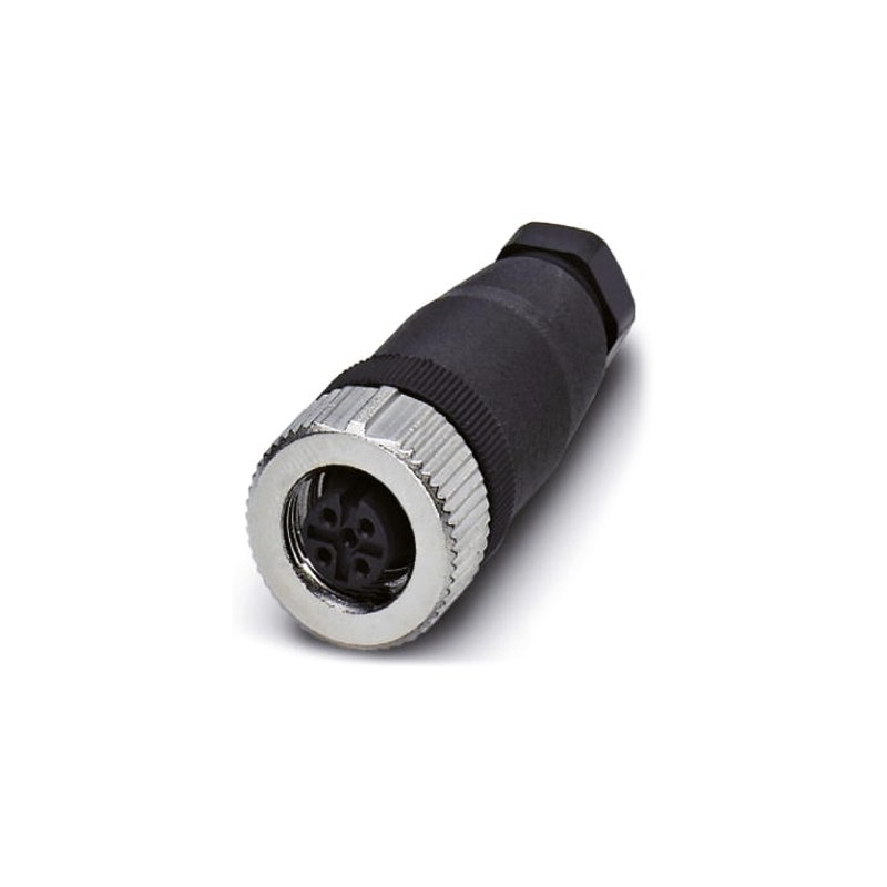1 pcs - Phoenix Contact Circular Connector, 4 Contacts, Cable Mount, M12 Connector, Socket, Female, IP67, SACC Series