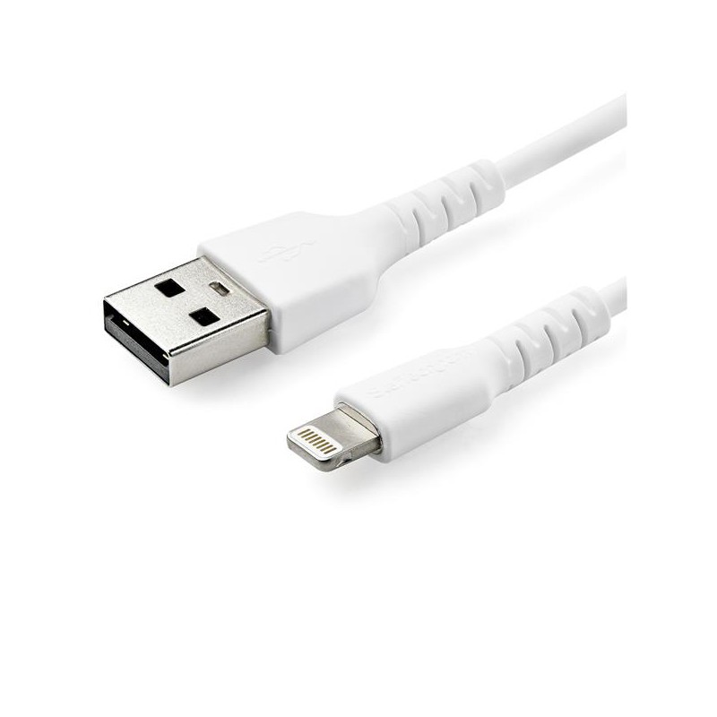 1 pcs - StarTech.com USB 2.0 Cable, Male USB A to Male Lightning Rugged USB Cable, 1m