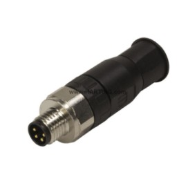 1 pcs - HARTING Circular Connector, 4 Contacts, Cable Mount, M8 Connector, Plug, Male, IP67, M8 Series