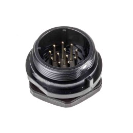 1 pcs - RS PRO Circular Connector, 12 Contacts, Bulkhead Mount, Plug, Male, IP68