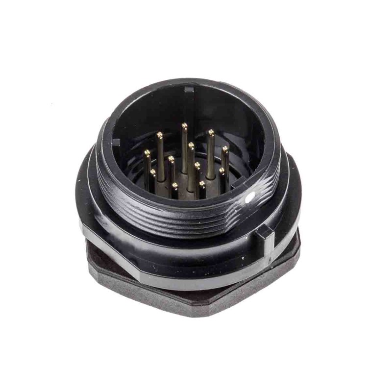 1 pcs - RS PRO Circular Connector, 12 Contacts, Bulkhead Mount, Plug, Male, IP68