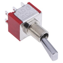 1 pcs - RS PRO Toggle Switch, Panel Mount, On-On, DPDT, Solder Terminal