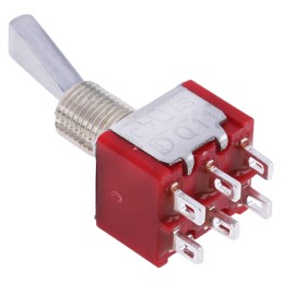 1 pcs - RS PRO Toggle Switch, Panel Mount, On-On, DPDT, Solder Terminal