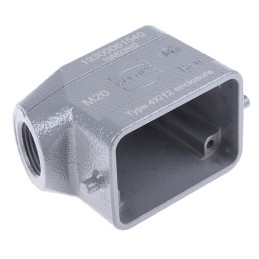 1 pcs - HARTING Han B Heavy Duty Power Connector Hood, M20 Thread