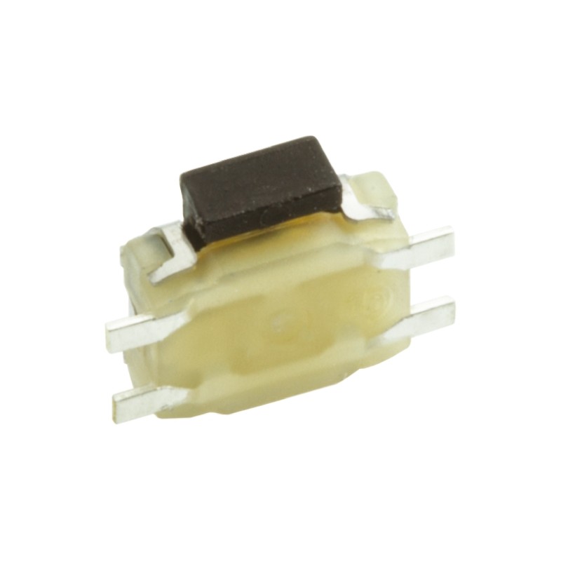 1 pcs - Black Tactile Switch, SPST 50 mA @ 12 V dc 2.6mm Surface Mount