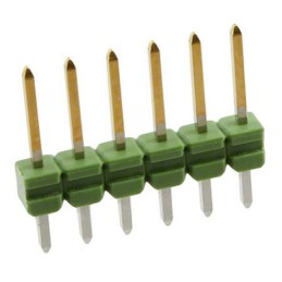 10 pcs - TE Connectivity AMPMODU MOD II Series Straight Through Hole Pin Header, 6 Contact(s), 2.54mm Pitch, 1 Row(s), Unshroud