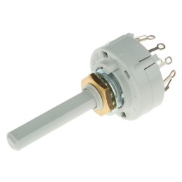 1 pcs - Lorlin, 6 Position DPST Rotary Switch, 150 mA@ 250 V ac, Solder Tab