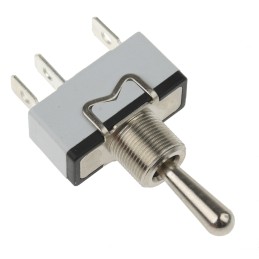 1 pcs - APEM Toggle Switch, Panel Mount, (On)-Off-(On), SPST, Tab Terminal