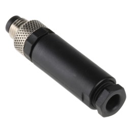 10 pcs - Lumberg Automation Circular Connector, 4 Contacts, Cable Mount, M8 Connector, Plug, Male, IP67, RSMCK Series