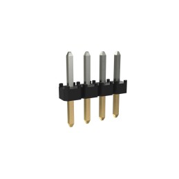 10 pcs - Amphenol ICC Minitek Series Through Hole Pin Header, 4 Contact(s), 2.0mm Pitch, 1 Row(s), Unshrouded