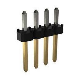 10 pcs - Amphenol ICC Minitek Series Through Hole Pin Header, 4 Contact(s), 2.0mm Pitch, 1 Row(s), Unshrouded