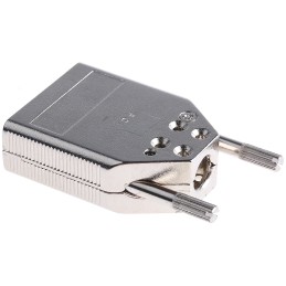 1 pcs - Amphenol FCI 8655MH Series Die Cast Zinc D-sub Connector Backshell, 9 Way, Strain Relief