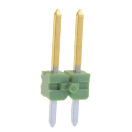 10 pcs - TE Connectivity AMPMODU MOD II Series Straight Through Hole Pin Header, 2 Contact(s), 2.54mm Pitch, 1 Row(s), Unshroud
