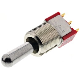 1 pcs - TE Connectivity Toggle Switch, Panel Mount, On-Off-(On), SPST, Solder Terminal